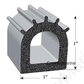 FOAM D SEAL W/ PSA (WHITE TAPE) BLACK 1 X 1 X 50 (RV0000140)