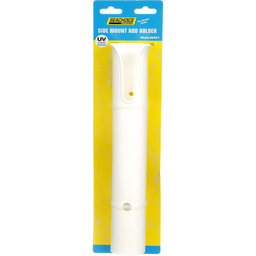 Seachoice Side Mount Rod Holder, Single, PVC, White thumbnail-2