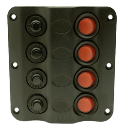 Seachoice LED 12V 4-Switch Distibution Panel, Pre-Wired, Boat Panel Mount thumbnail-0