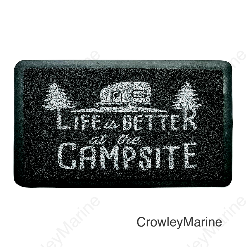 Camco 53200 Life Is Better At The Campsite Scrub Mat, Gray
