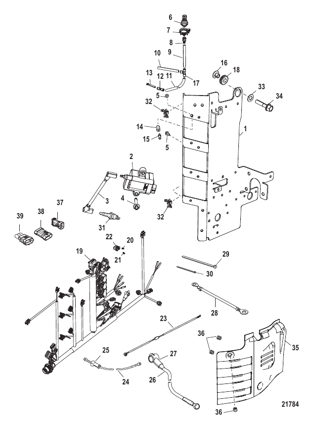 Serial Range Outboard 125 DFI (3 CYL.)(1.5L) - 1B736885 THRU 2B112787 - Electrical Components