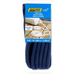 Seachoice Double-Braid Bumper Fender Line, 3/8 in. X 6 Ft., Navy Blue thumbnail-2