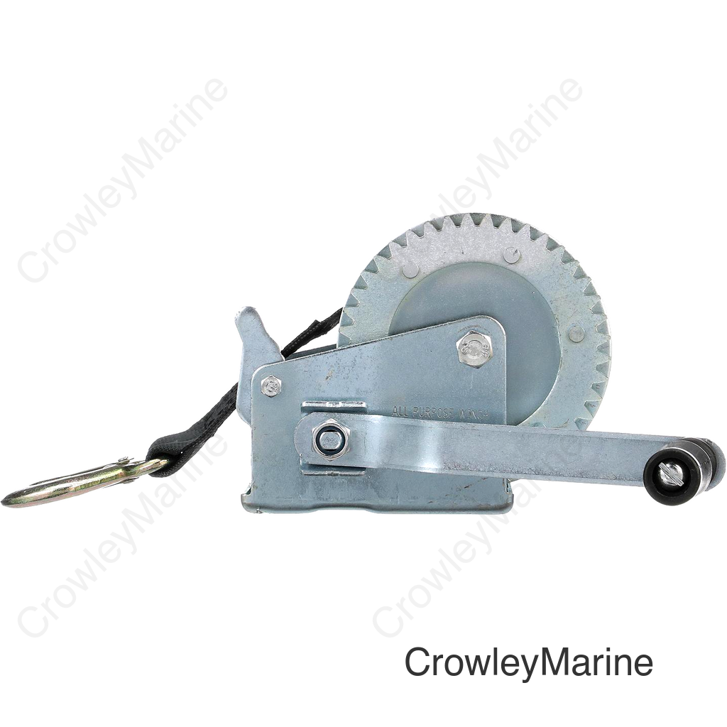 Seachoice 50-52161 Trailer Winch, Max Load 1,000 Pounds, 25-Foot-Long 2-Inch-Wide Strap with Hook