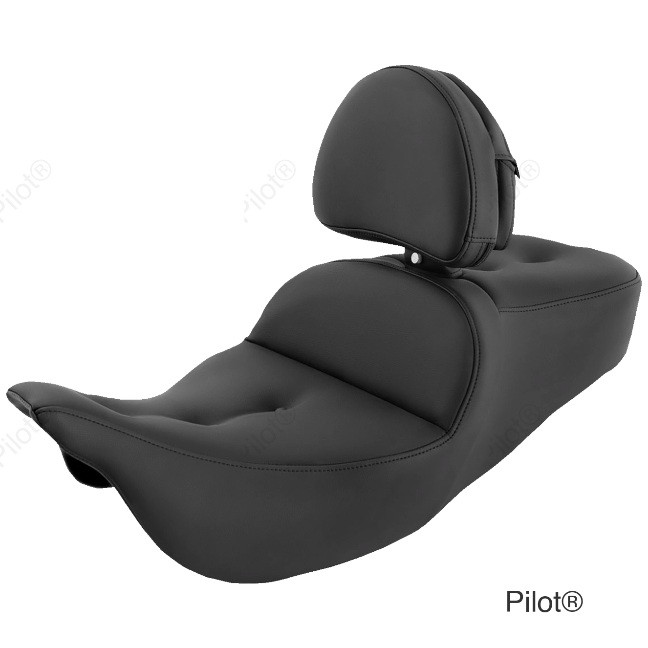 Pillow-Top Roadsofa™ Seat - with Backrest - Black - FLH/FLT '08-'23