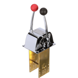 Seachoice Twin Lever Control, Chrome-Plated Brass, Red and Black Knobs, 8-5/16 In. Tall thumbnail-3