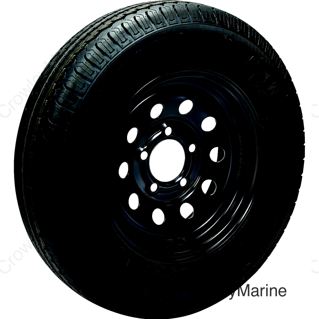 Seachoice 53426 ST205/75D15C/5H KR558 15" Black Modular, 5-Lug on 4-1/2" Bias Tire & Wheel Assembly