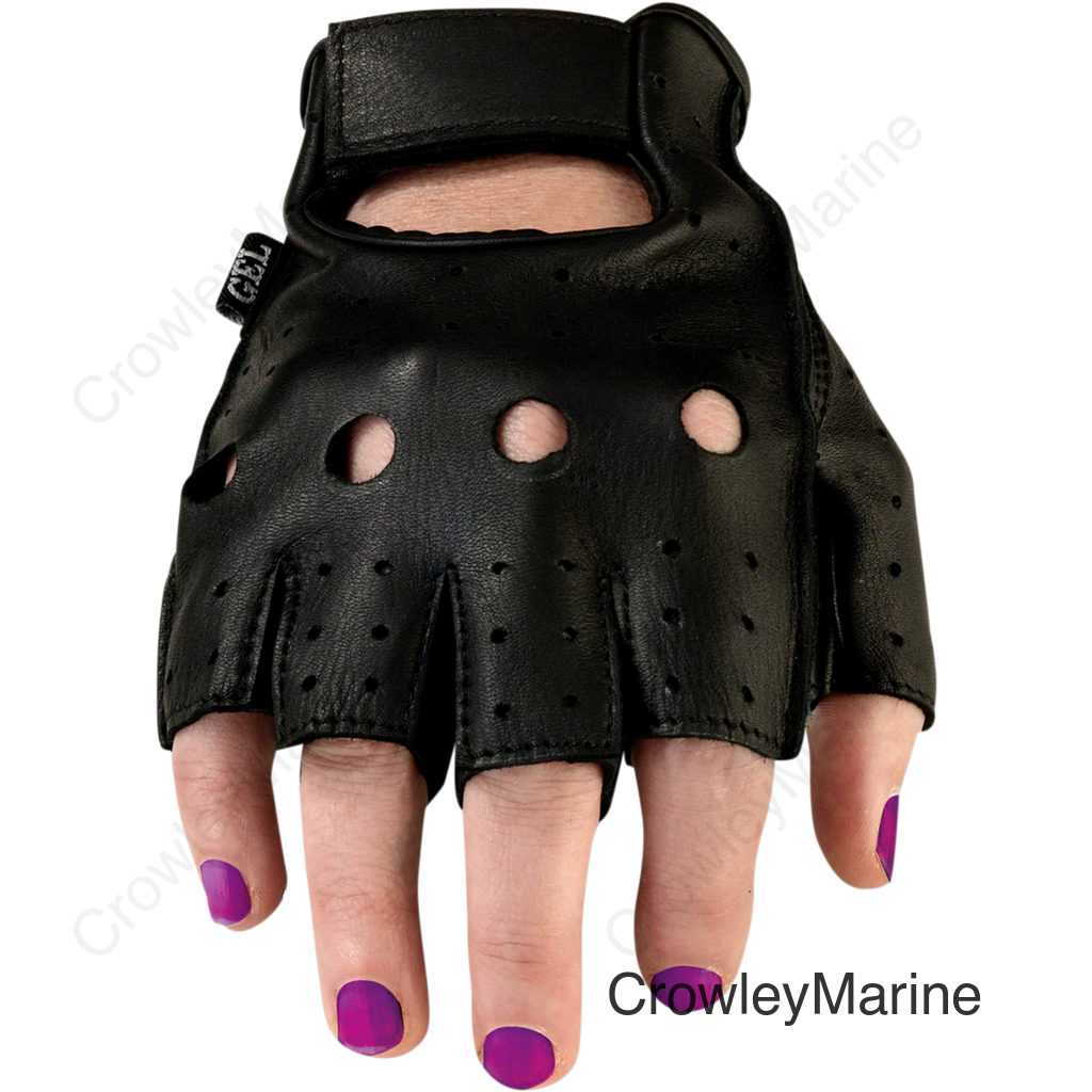 GLOVE WMN HALF 243 BK 2X