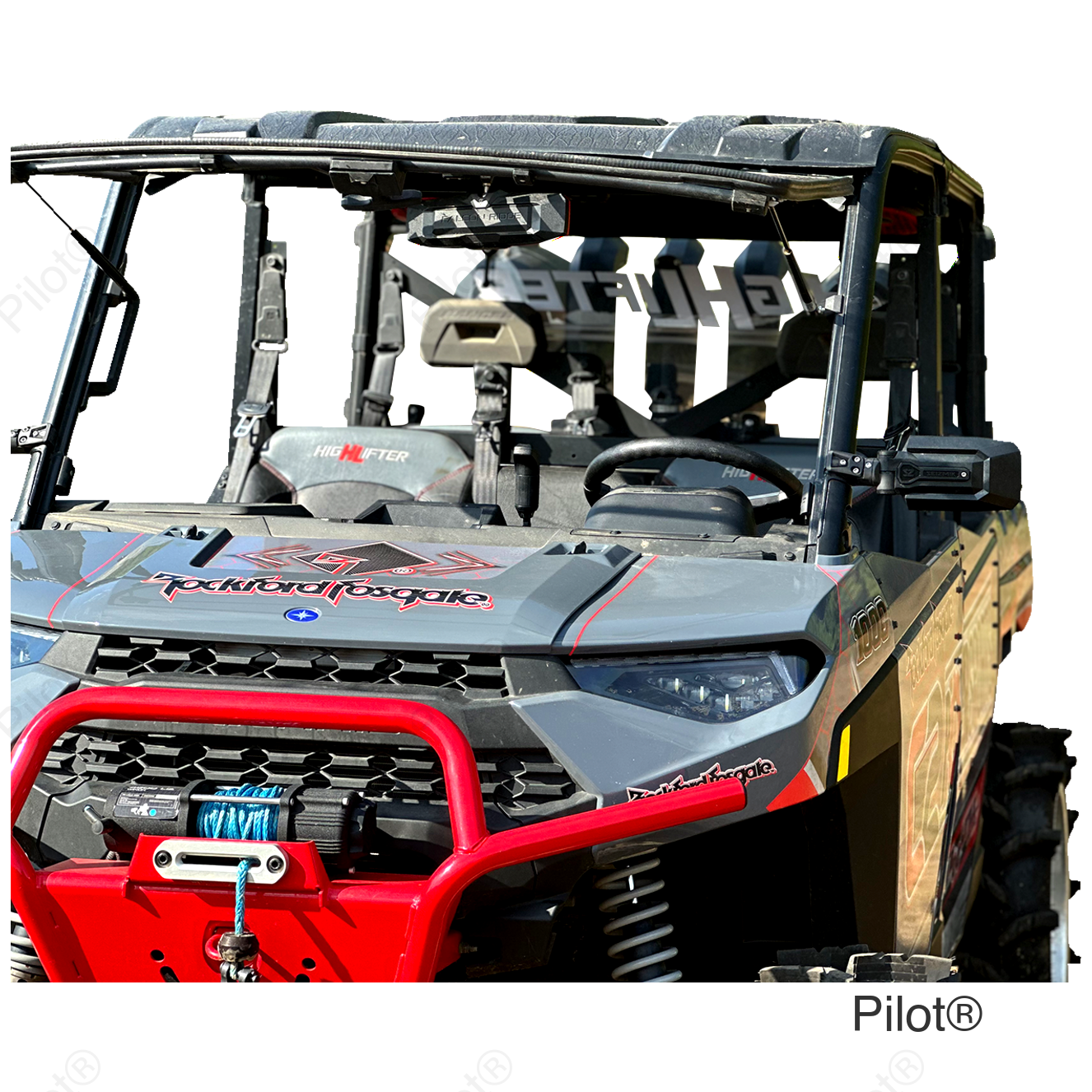 Mirror - Trailrider - Side View - Rectangle - Black