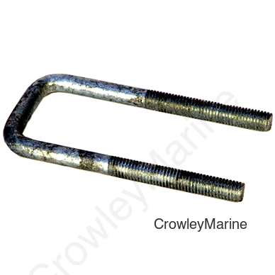 U-Bolt, 2 1/16" Square Galvanized 1/2"-13x5.50"Long,3" Thread (408678)