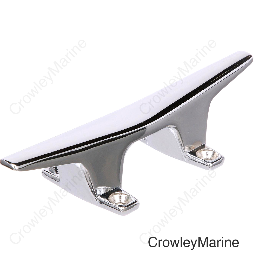 Seachoice Hollow Base Cleat, Chrome-Plated Zamak, 6 in. Long