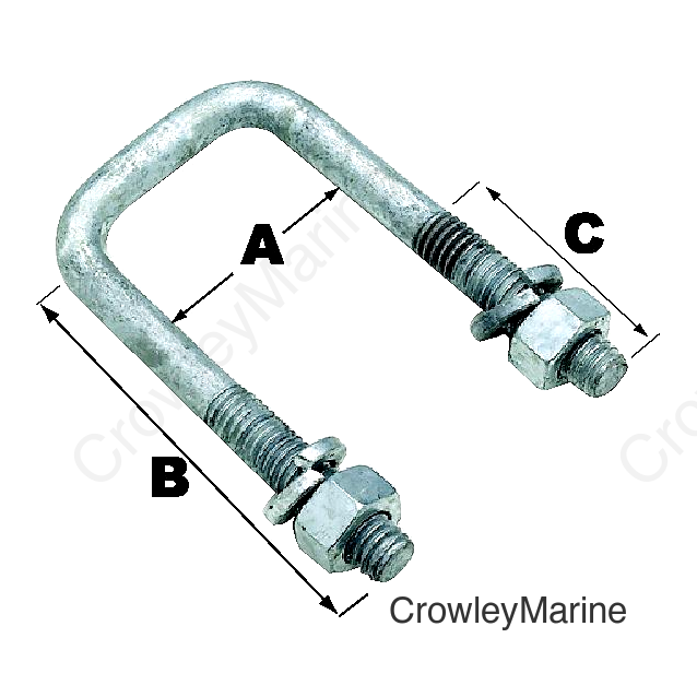 Sq U-Bolt-3 1/16X2 13/16