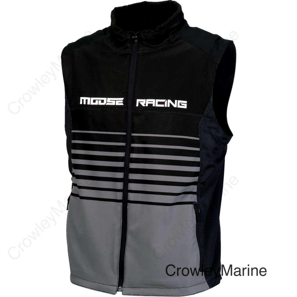 VEST MOTO MOOSE BK/GY LG