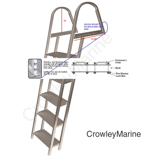 5-Step LADDER Aluminum W/Mounting Hardware (ASH2)