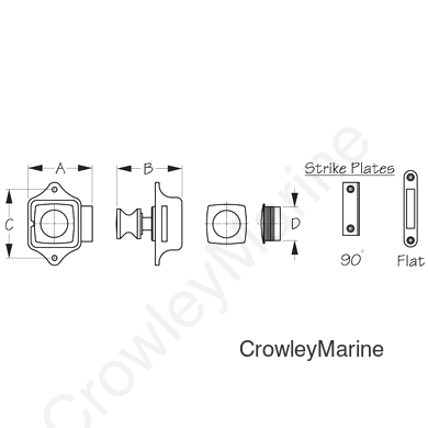 Strike Plate For Rim Latches - Sea-Dog Line (224321)