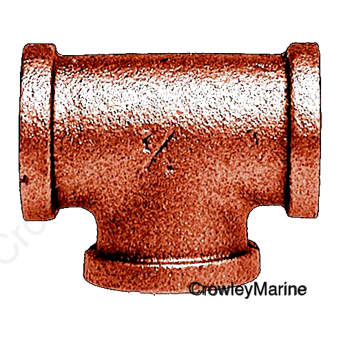 2 BRONZE PIPE TEE
