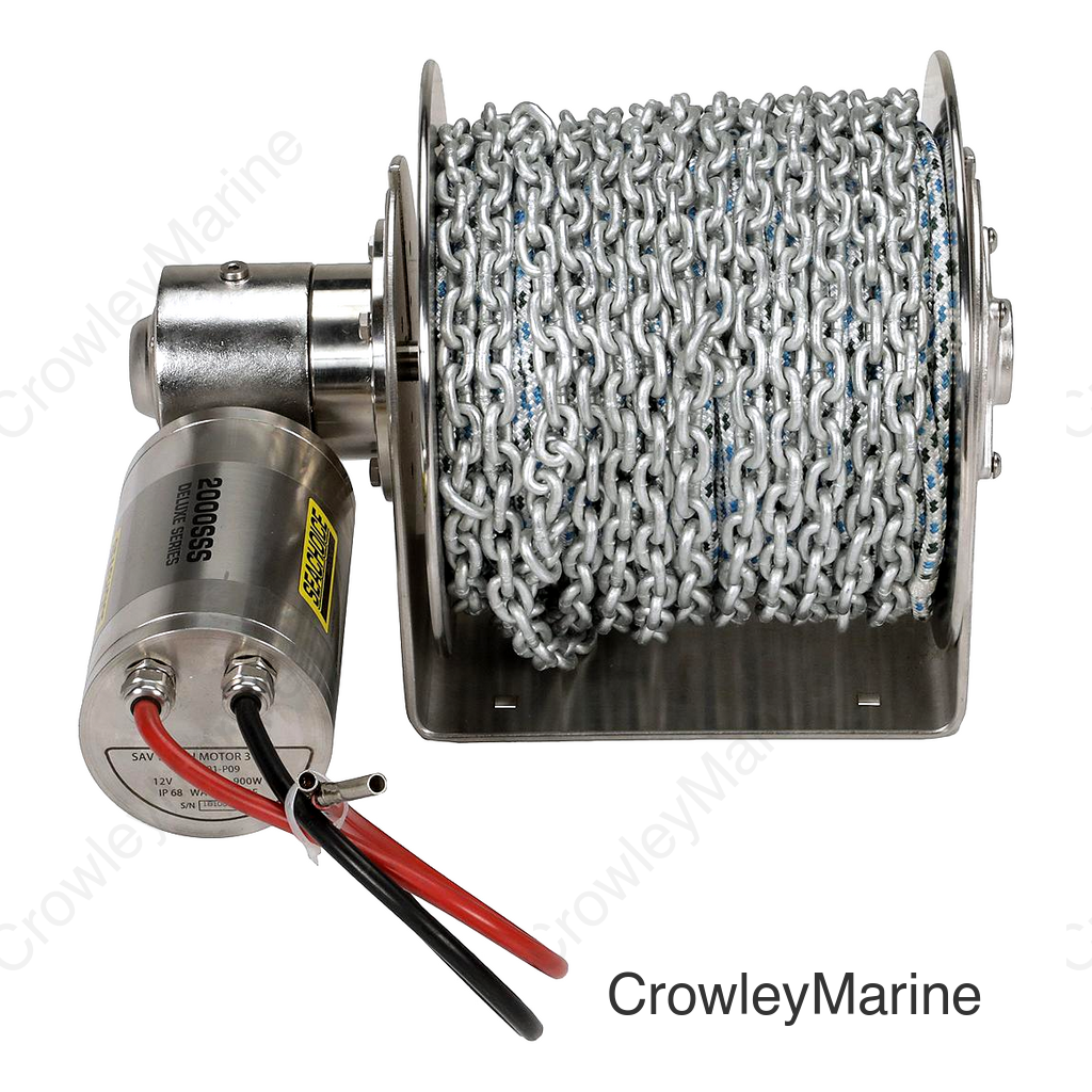 Seachoice Deluxe Stainless Steel Drum Winch Kit, for Boats Up to 33 Ft.