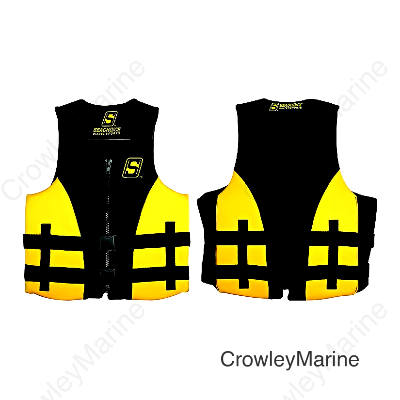 Seachoice 85123 Evoprene Multi-Sport Vest, Yellow/Black, Youth