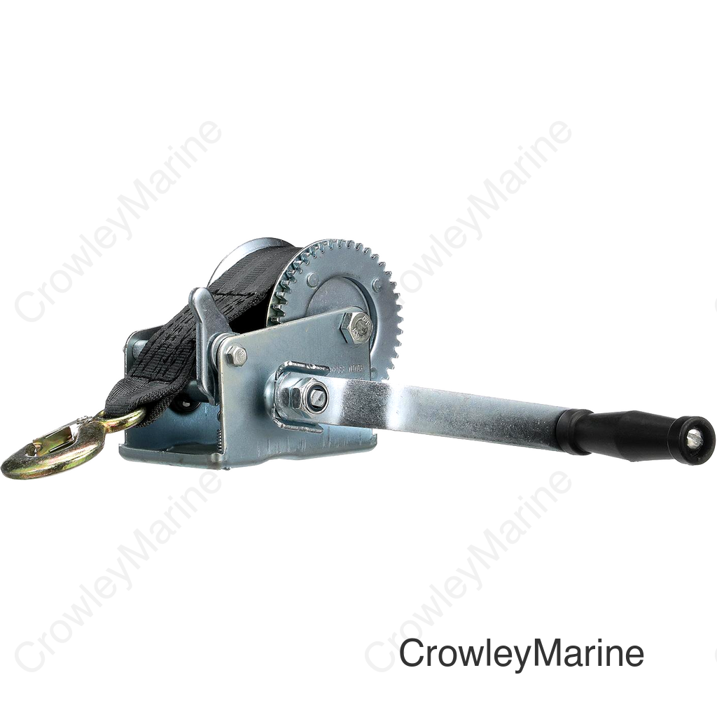 Seachoice Trailer Winch, Strap with Hook, Max Load 800 Lbs.