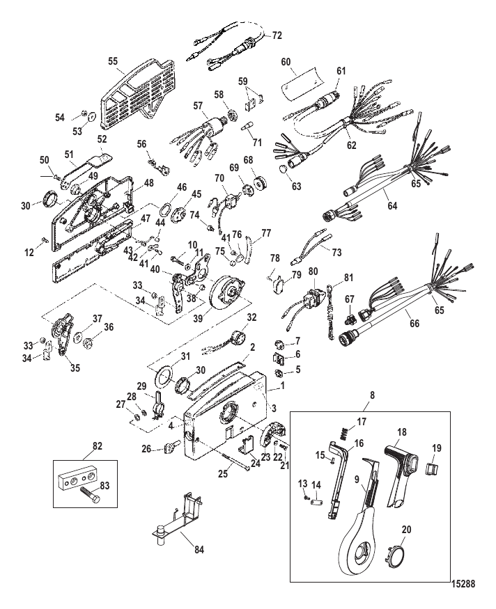 Serial Range Accessories Remote Control - Side Mount - 1994 & Up - Remote Control-4000 Side Mount (Non Power Trim)