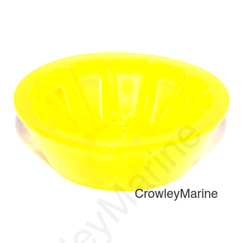 Marine End Bell 3" Amber PVC, 1/2" Hole (404912)
