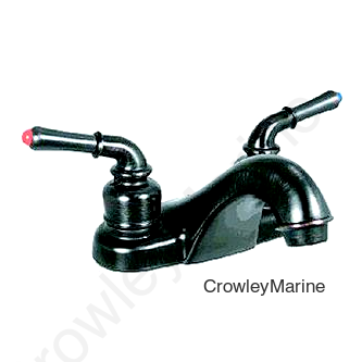 Valterra Catalina Two Teacup Handle 4" RV Lavatory Bathroom Hi-Rise Spout Faucet
