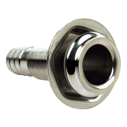 Seachoice Mega-Flow Dripless Thru Hull Fitting, 316 Stainless Steel, Fits 3/4 in. Hose, 1-1/2 in. Max. Hull thumbnail-8