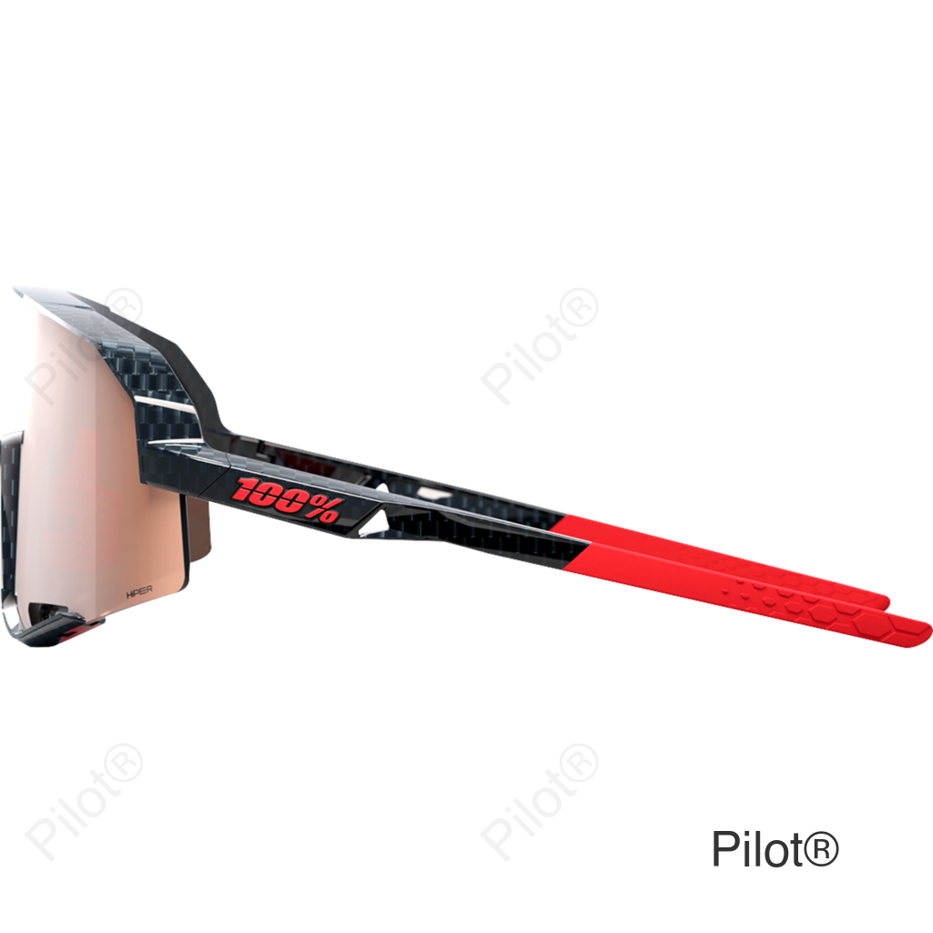 Slendale Sunglasses - Gloss Carbon Fiber - HiPER Crimson Silver