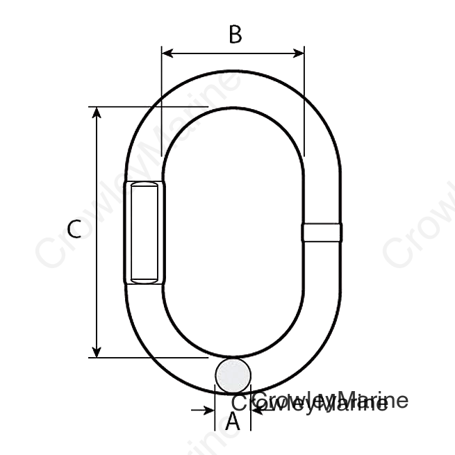 CHAIN OBLONG MASTER LINK 5/8"