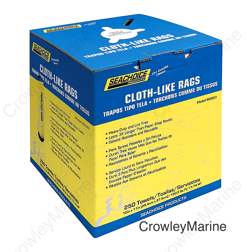 Seachoice 90020 Cloth-Like Rags, 250-ct. Box