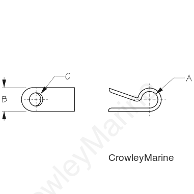 Nylon CABLE CLAMP 3/8X1/2 (100) (428237)