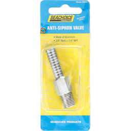 Seachoice Anti-Siphon Valve, 1/4 in. NPT, 3/8 in. Hose, Aluminum, Meets USCG Regulations thumbnail-1