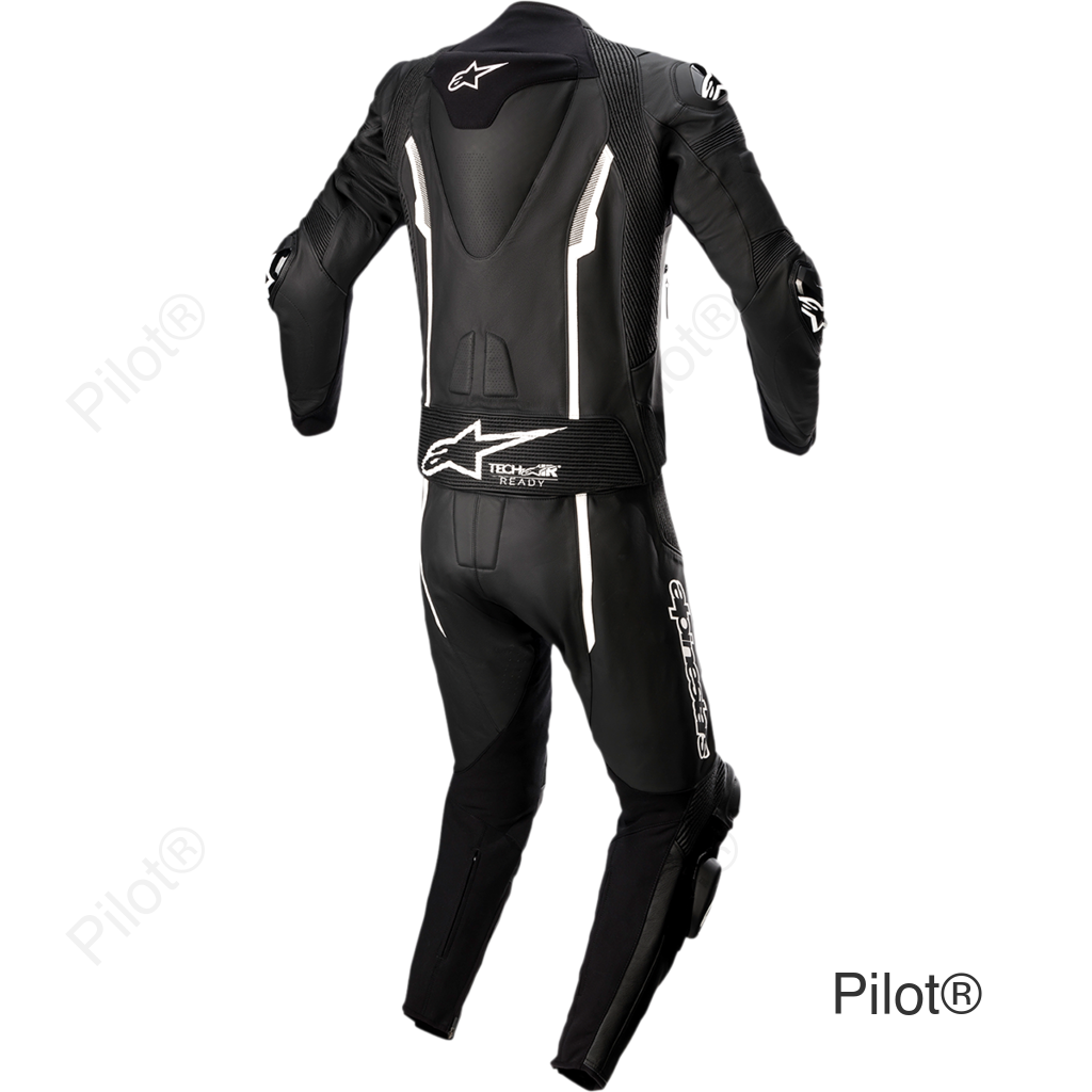 Missile v2 2-Piece Leather Suit - Black/White - US 38 / EU 48