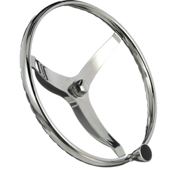 Seachoice 3 Spoke Sports Steering Wheel w/ Turning Knob, Fits 3/4 In. Tapered Shaft, 15.5 In. Diameter thumbnail-1