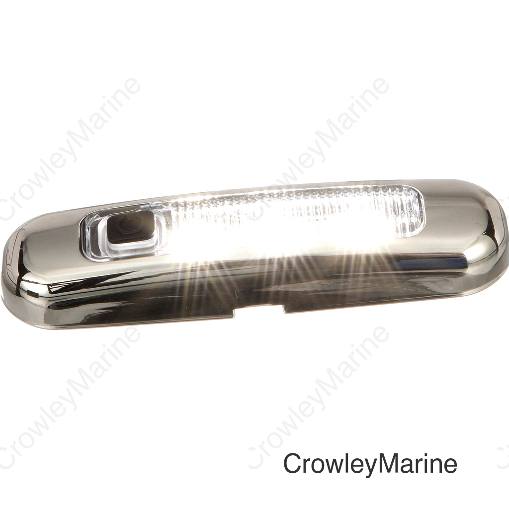 Seachoice LED Surface Mount Area Light with On/Off Switch, 316 Stainless Steel, White Light, 220 Lumens