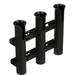 Seachoice Fishing 3-Rod Storage Rack, Holds 3 Fishing Rods with Slots for Knives and Pliers, Black thumbnail-4