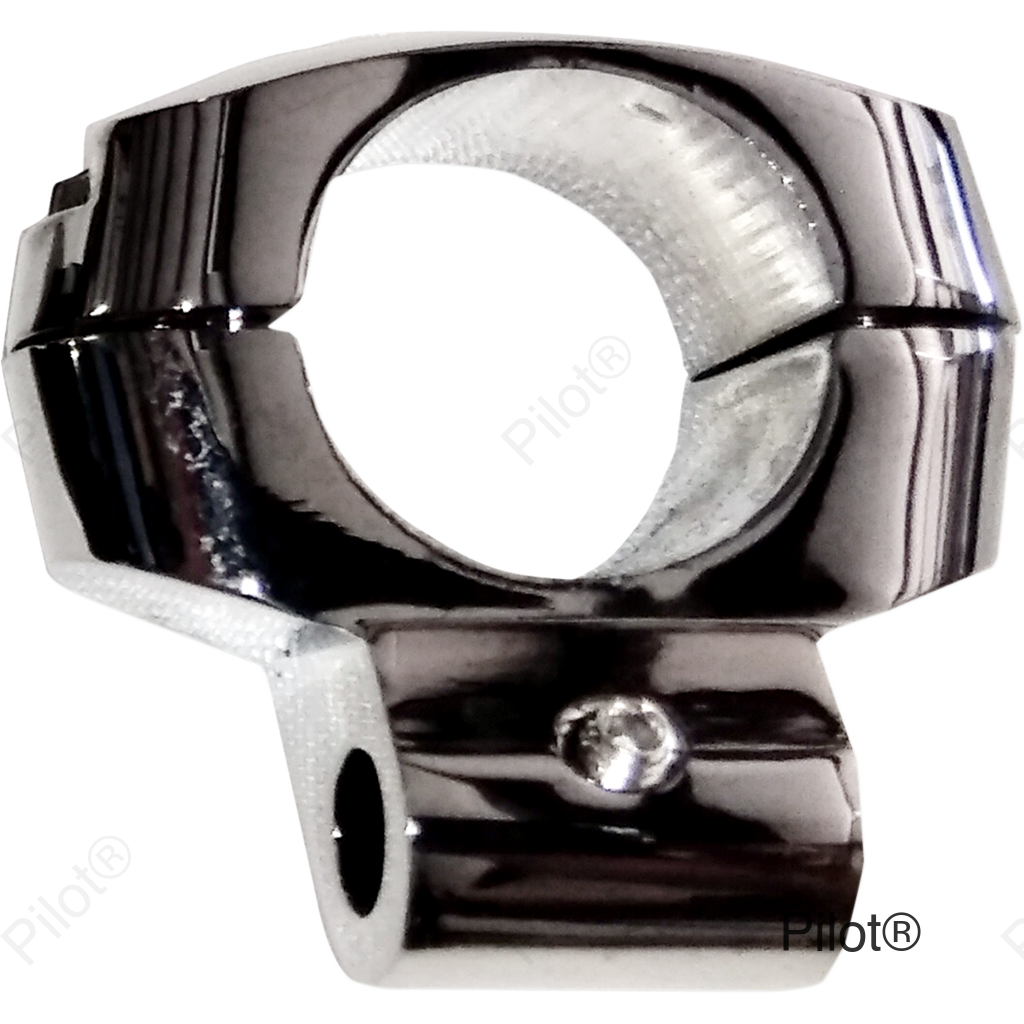 Handlebar Led Clamp - Black/Chrome - 1"