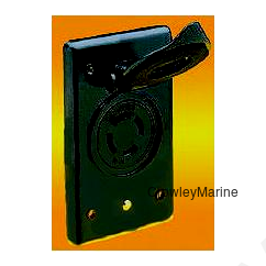 Marinco 4-Wire 12/24V Locking Charging/Trolling System Receptacle & Bracket