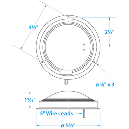 Seachoice LED Surface-Mount Dome Light, Bright White, Stainless Steel Flange, 4 in. Diameter thumbnail-1