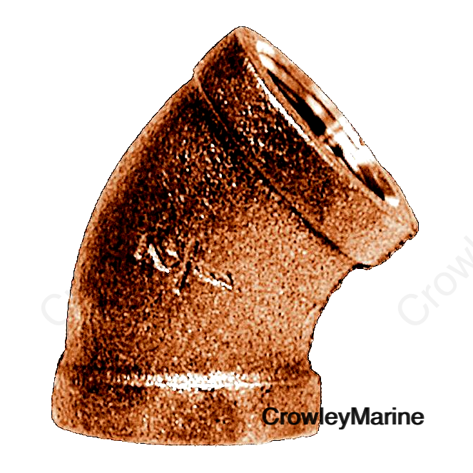 ELBOW 1 1/2  45 DEG BRZ