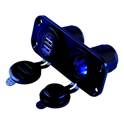 SeaDog 426505 Double USB 12V to 24V Input & Power Socket Panel | Includes Screws & Connectors thumbnail-0