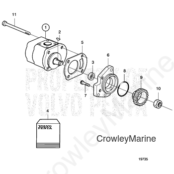 Flange(V2) - Volvo Penta (21101972)
