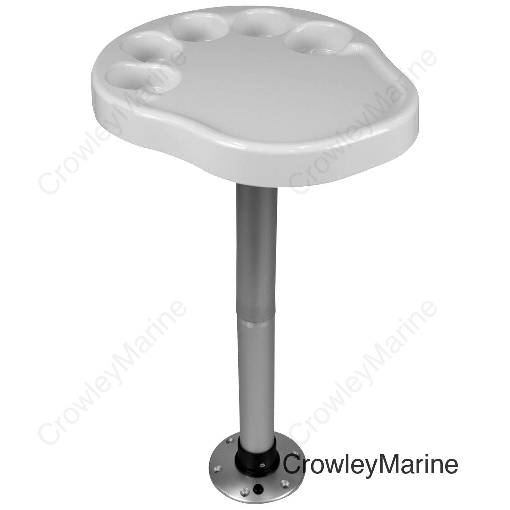 White Party Platter - 5 Drink Holders  w/ Pedestal (3070-710)