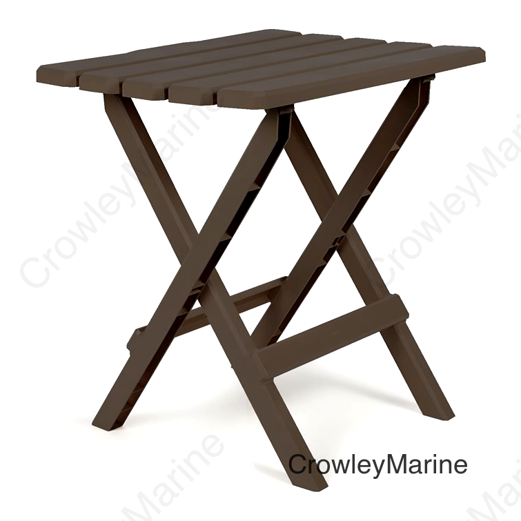 TABLE FOLDING LG  BROWN
