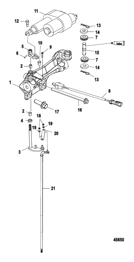 Serial Range Outboard 200 PRO VERADO (4-STROKE)(6 CYL.) - 2B034840 THRU 2B144122 - Upper Shift Components