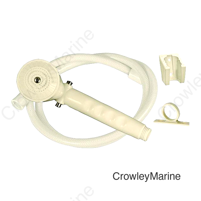 Valterra Phoenix PF276025 RV Outdoor 60" Vinyl Shower Hose & Kit, Biscuit