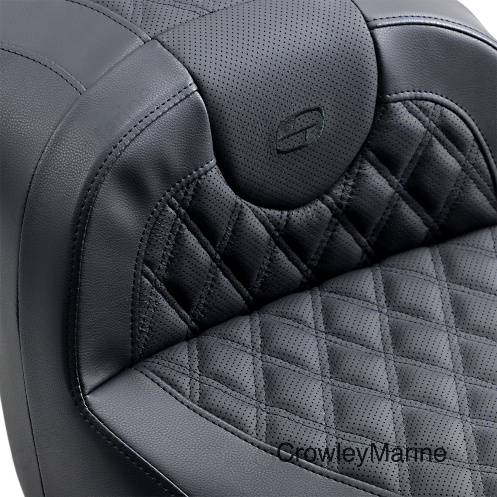 Seat - Roadsofa™ - Without Backrest - Full Lattice Stitch - Black