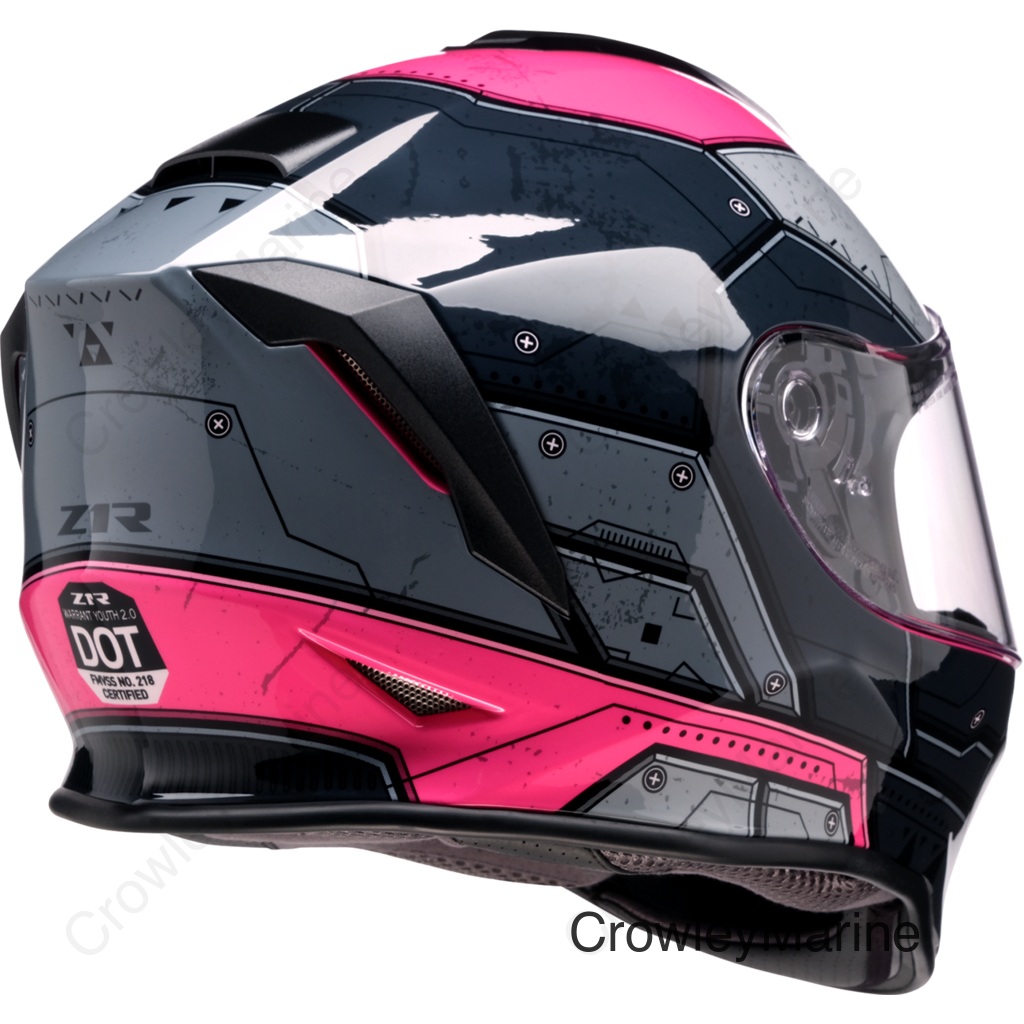 HELMET YTH WARRANT SENTINEL BK/PK LG