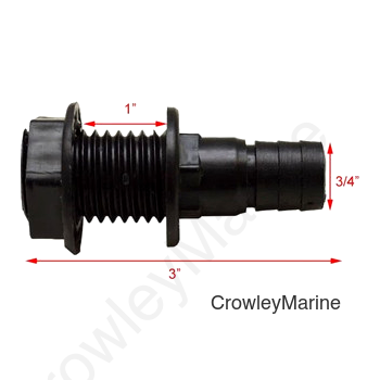 3/4 STRGHT BRBD LONG TH-HULL (TH-1XL-B)