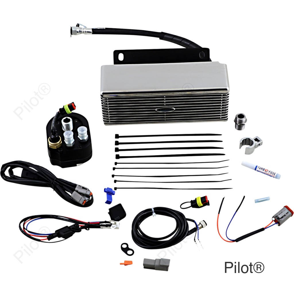 Below Regulator Mount Oil Cooler - Stainless Steel - Touring/Trike