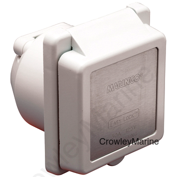 POWER INLET WHITE 30A 125V